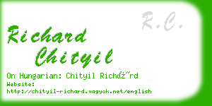 richard chityil business card